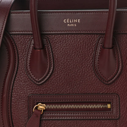 Celine Goatskin Nano Luggage Burgundy 7 of 13