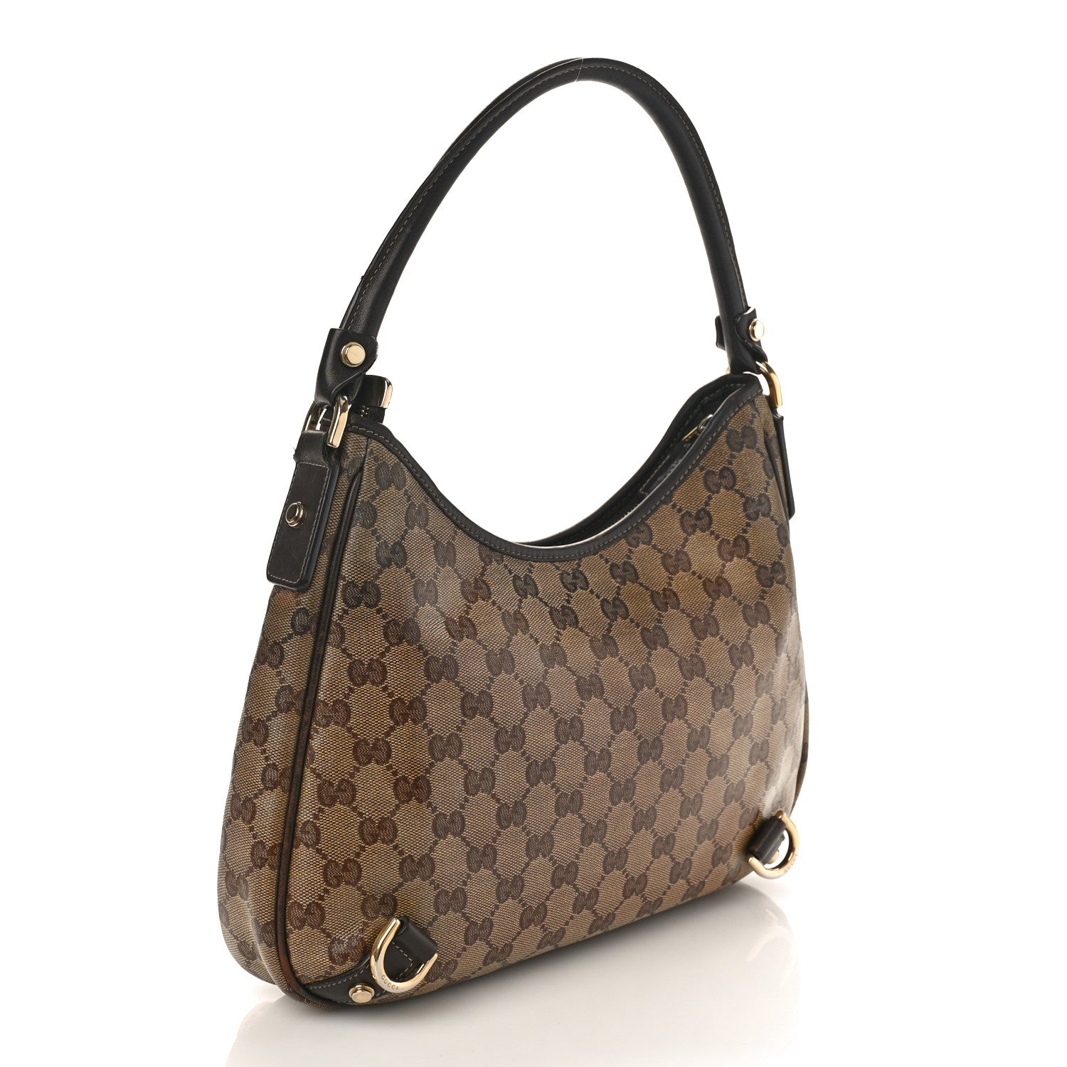 Gucci Crystal Monogram Medium Abbey D Ring Hobo Brown 3 of 11