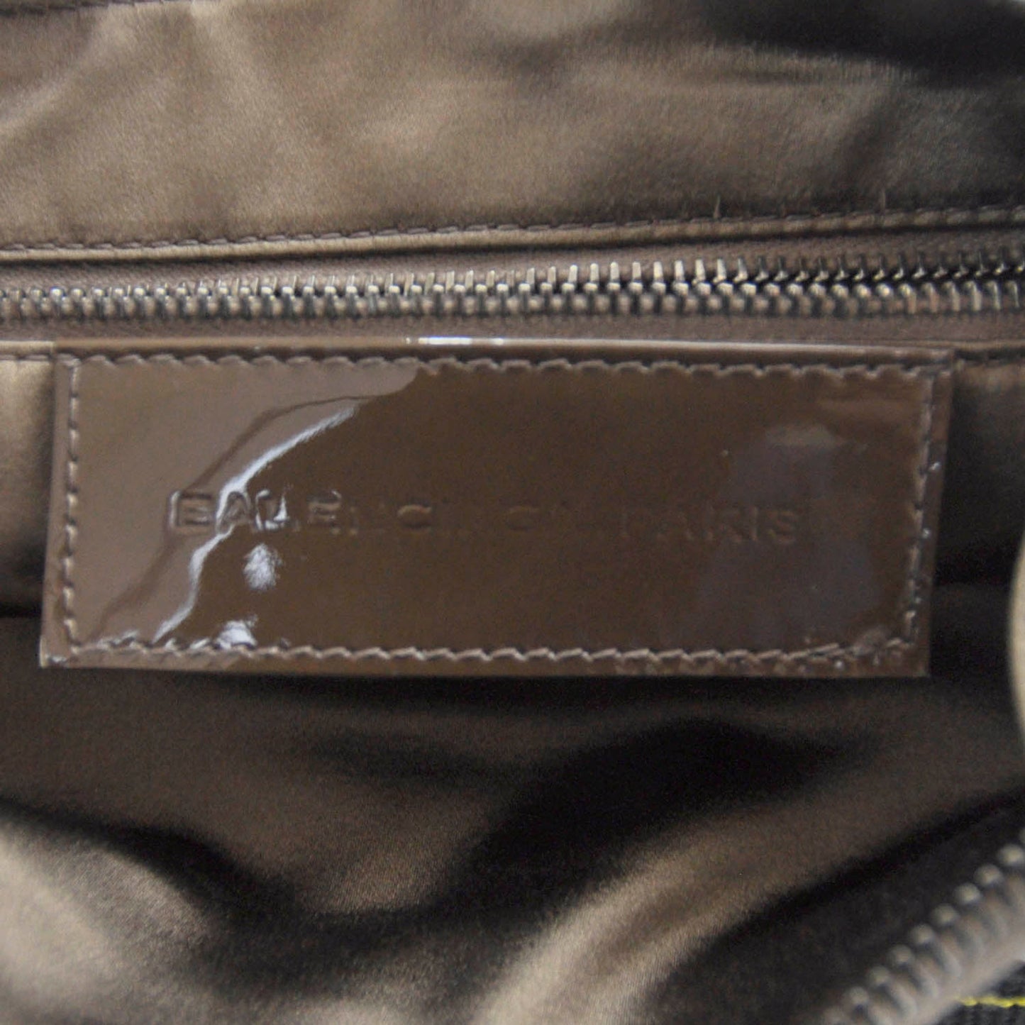 Satin Flat Chain Clutch Brown