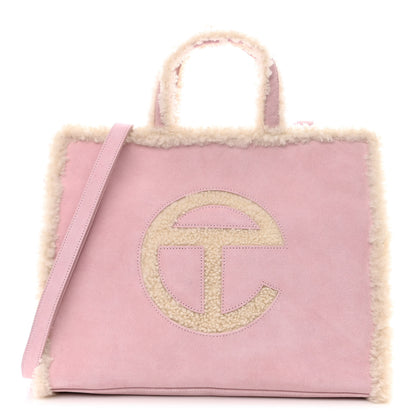 Telfar X UGG Suede Shearling Medium Shopping Bag Pink 1 of 11