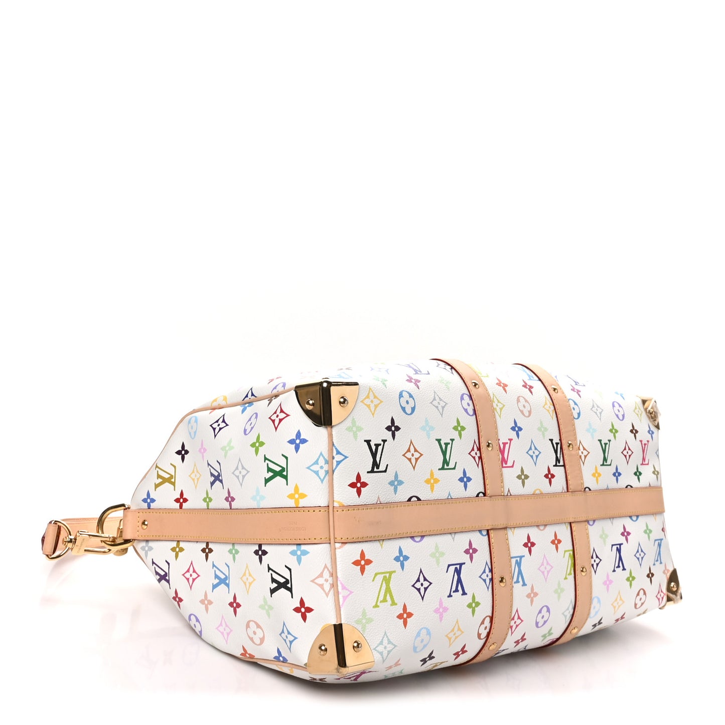 LV X TM Monogram Multicolor Keepall Bandouliere 45 White