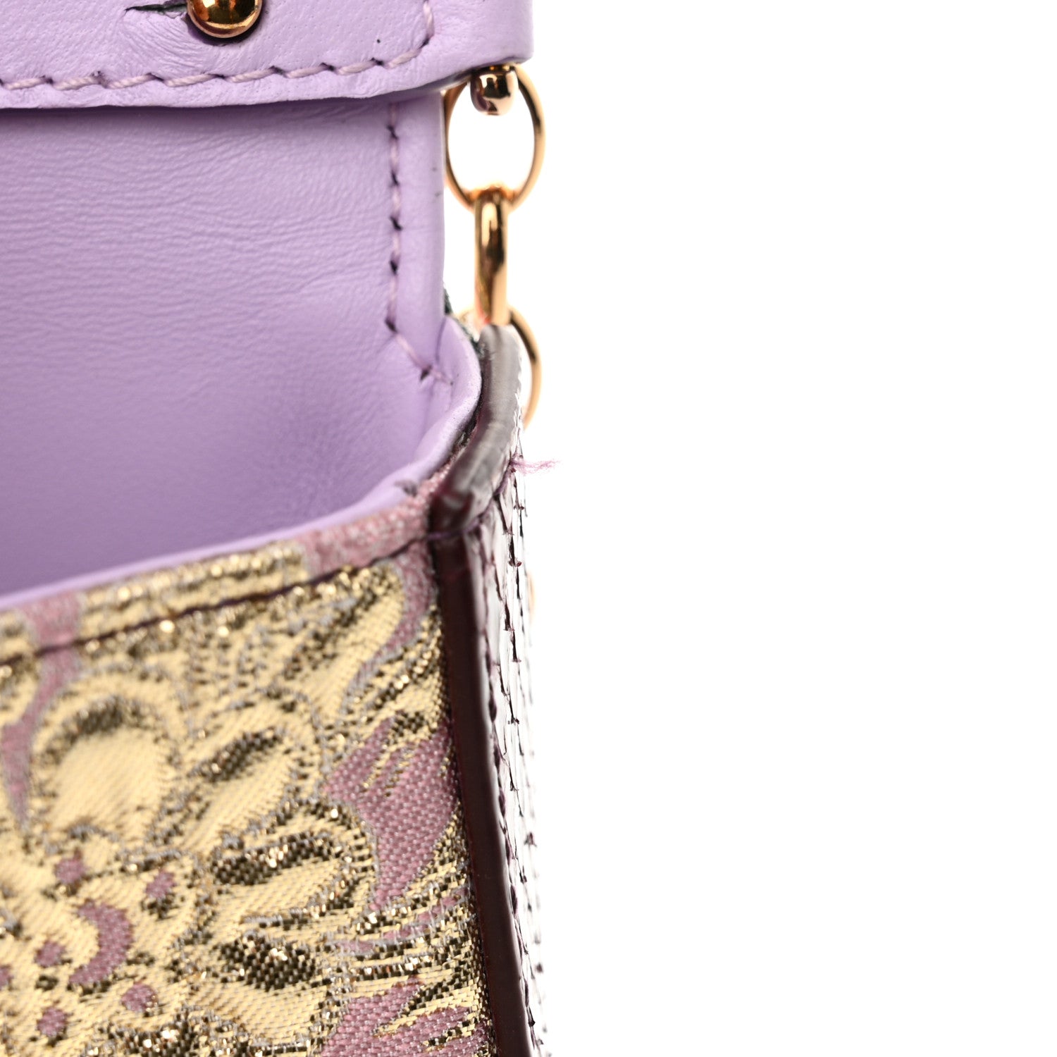 Dolce & Gabbana DOLCE GABBANA Patchwork Snakeskin Brocade DG Girls Shoulder Bag Multicolor 7 of 11