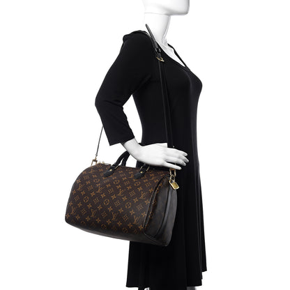 Louis Vuitton Monogram My World Tour Speedy Bandouliere 30 Black 2 of 9