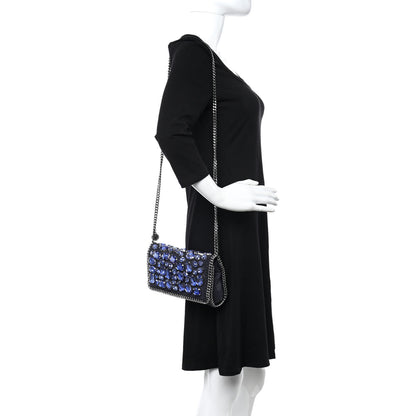 Stella McCartney Shaggy Deer Falabella Crystal Embellished Crossbody Bag Blue 2 of 9