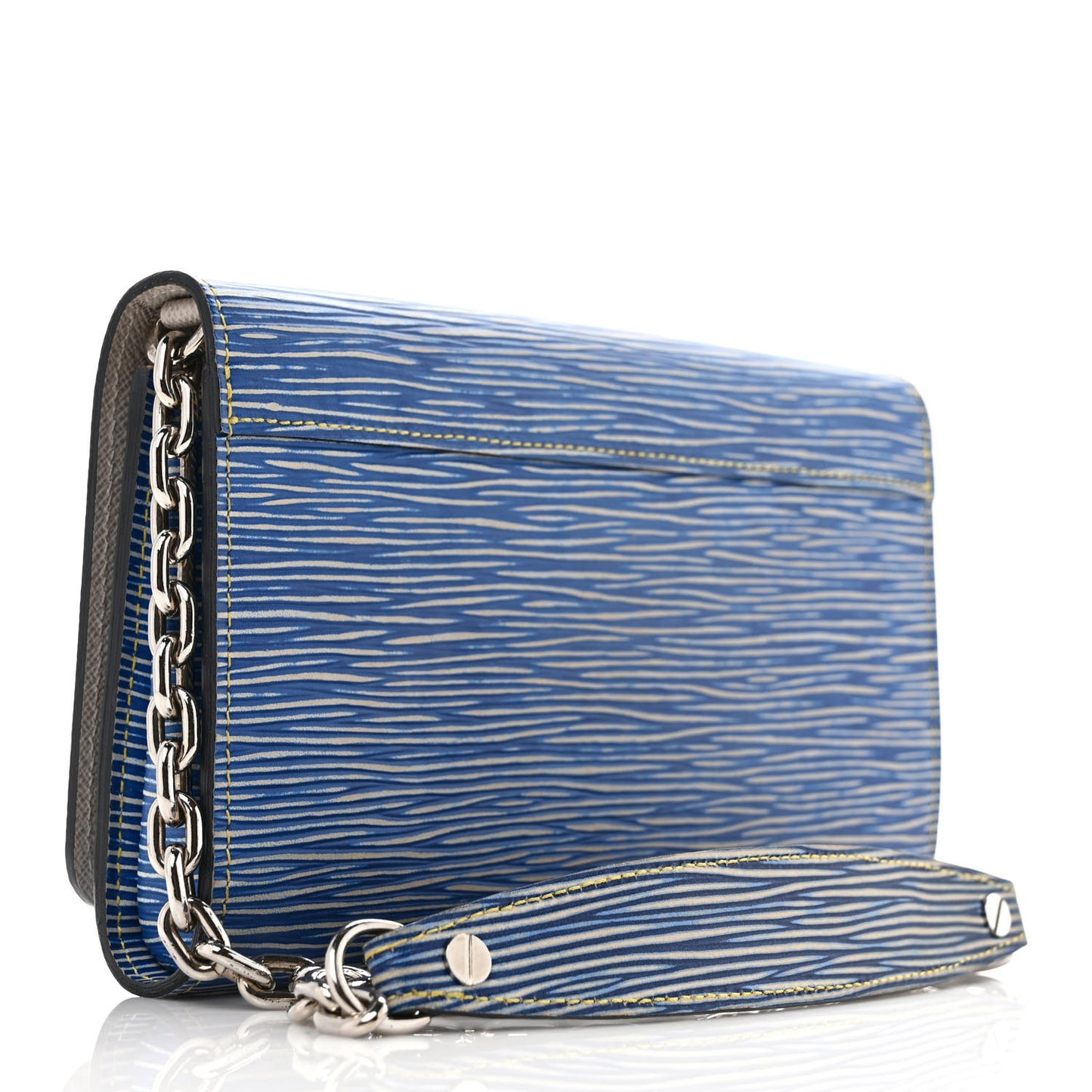 Epi Twist Chain Wallet Denim Light