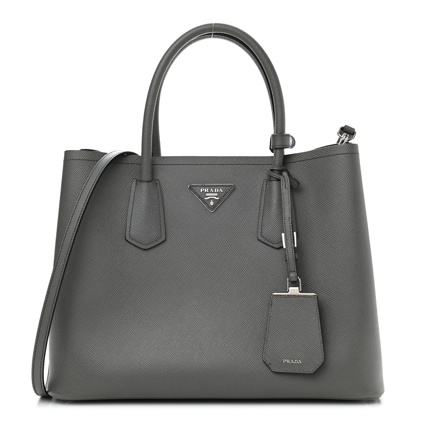 Saffiano Cuir Medium Double Bag Marmo