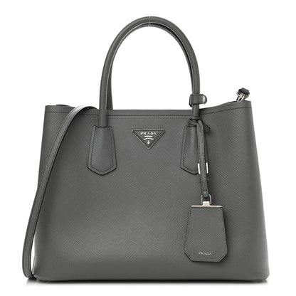 Prada Saffiano Cuir Medium Double Bag Marmo 1 of 10