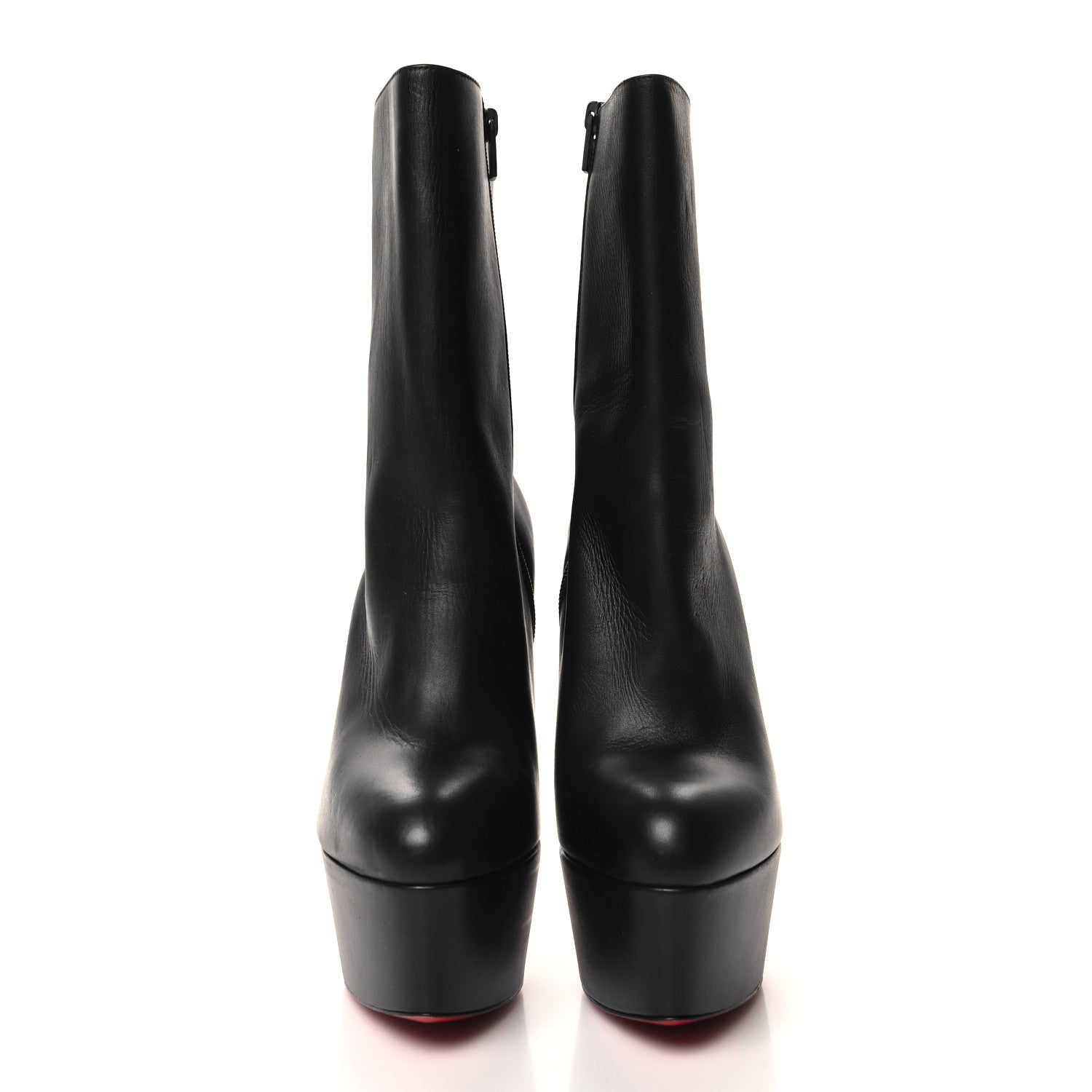 Christian Louboutin Calfskin Dolly Alta Booty 160 Ankle Boots 40 Black 2 of 8
