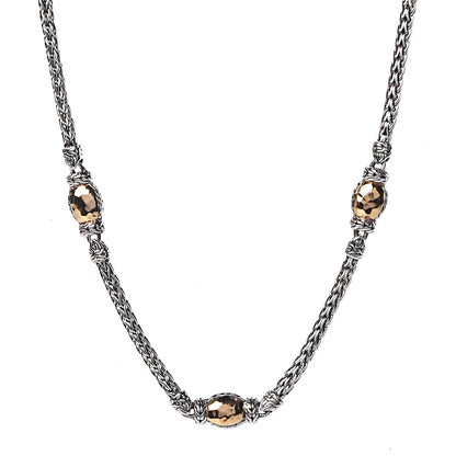 John Hardy Sterling Silver 22K Yellow Gold Palu Station Necklace 1 of 6