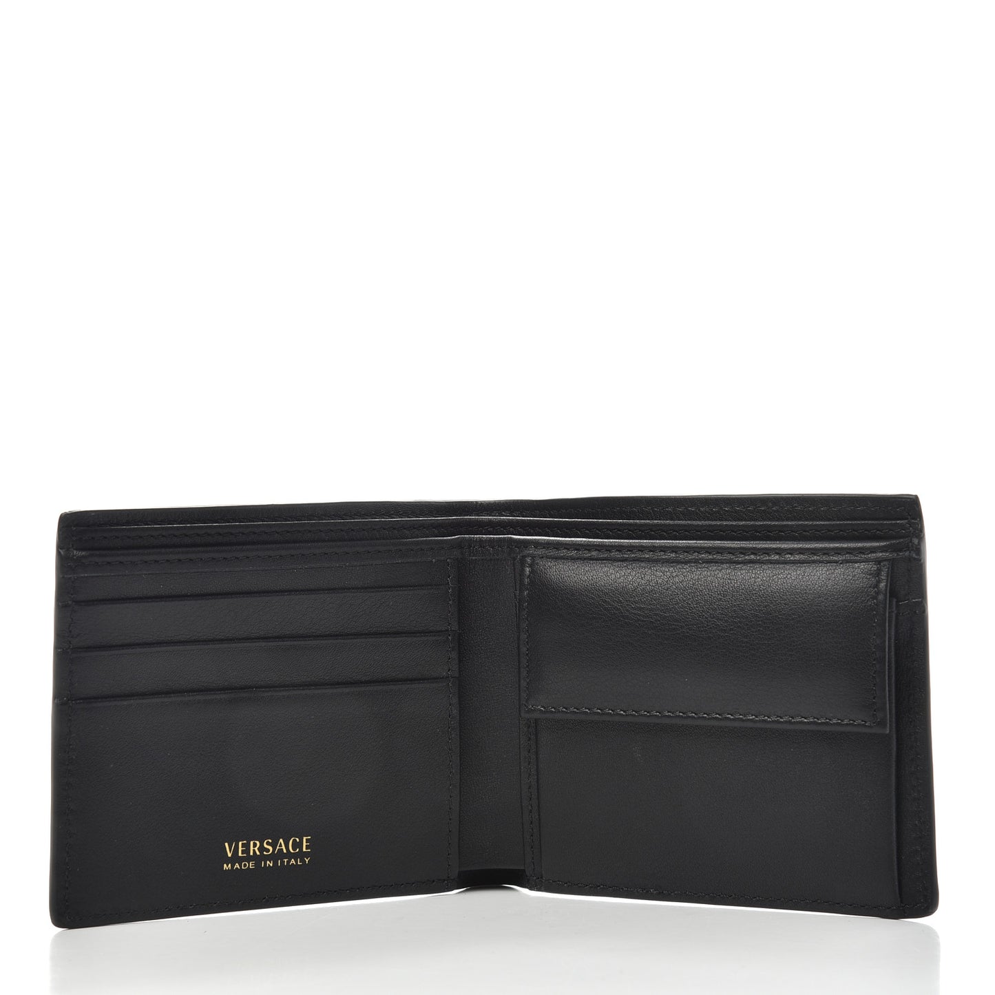 Vitello Medusa Bi-Fold Wallet Black