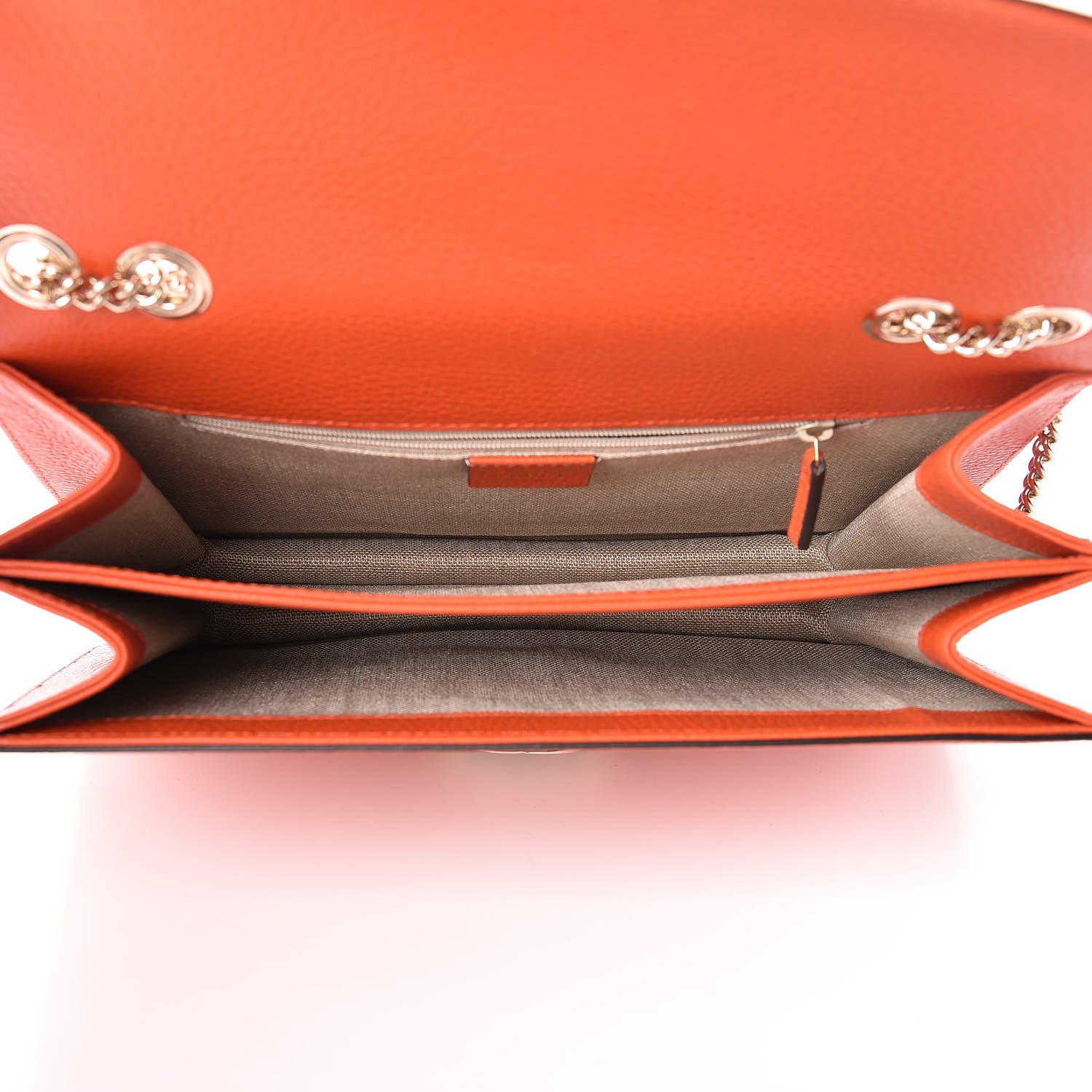 Gucci Dollar Calfskin Interlocking G Shoulder Bag Sun Orange 5 of 10