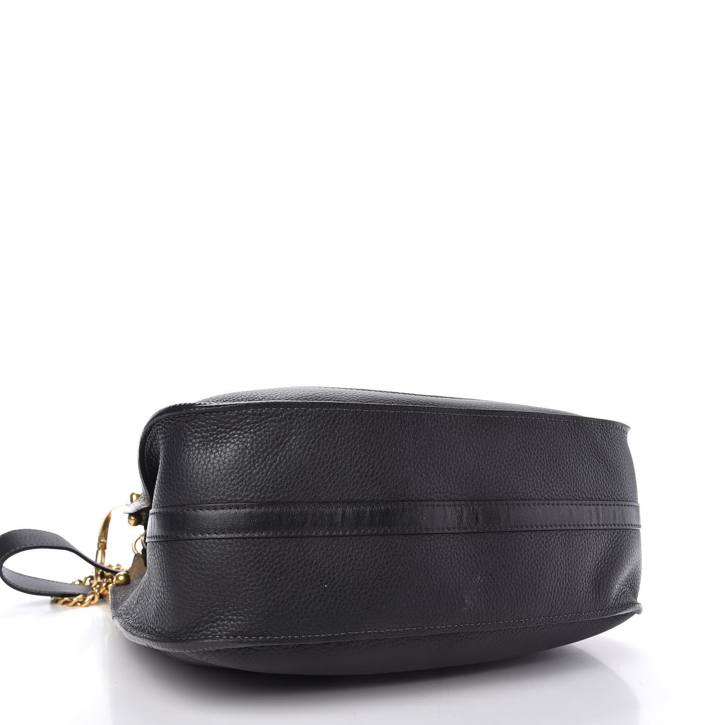 Grained Calfskin Small Hayley Hobo Black