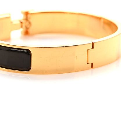 Hermes Enamel Narrow Clic Clac H Bracelet GM Black 5 of 5