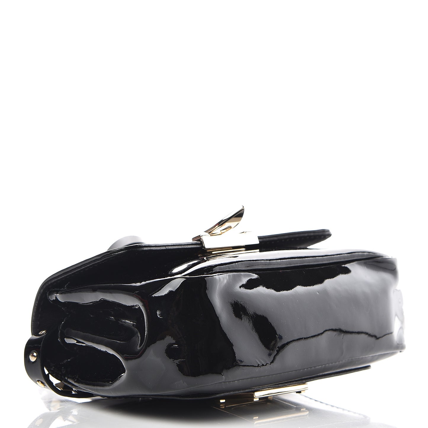 Patent Mini Rockstud Crossbody Bag Black
