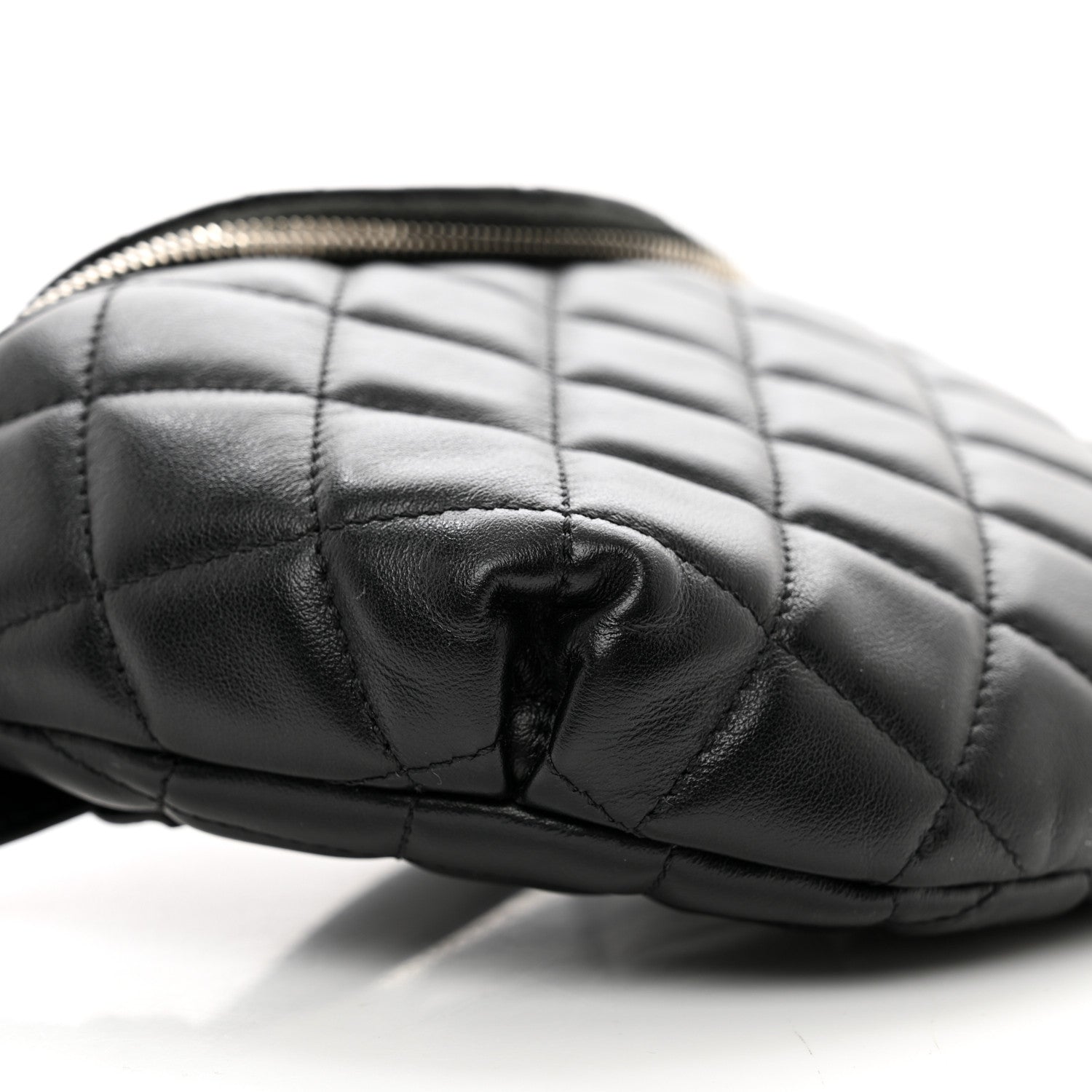Chanel Calfskin Quilted Waist Belt Bag Black 9 of 10