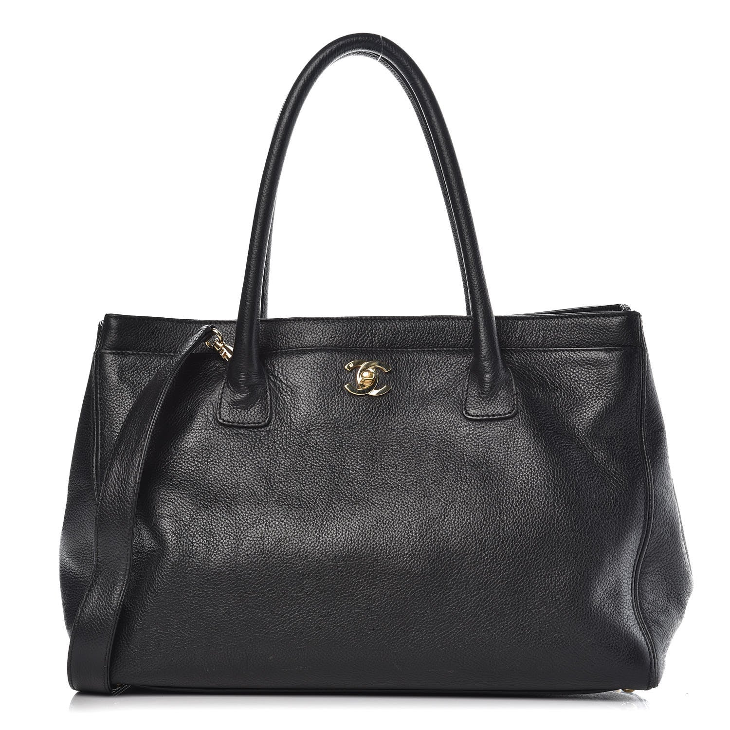 Chanel Calfskin Cerf Shopper Tote Black 1 of 12