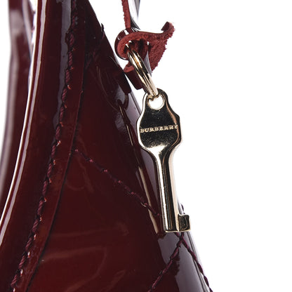 Burberry Patent Quilted Brook Hobo Red 9 of 9