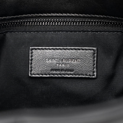 Saint Laurent Lambskin Quilted Monogram Monochrome Medium Loulou Puffer Chain Satchel Black 6 of 10