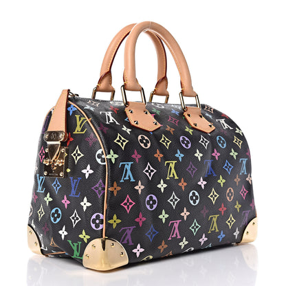 Louis Vuitton Monogram Multicolor Speedy 30 Black 3 of 9