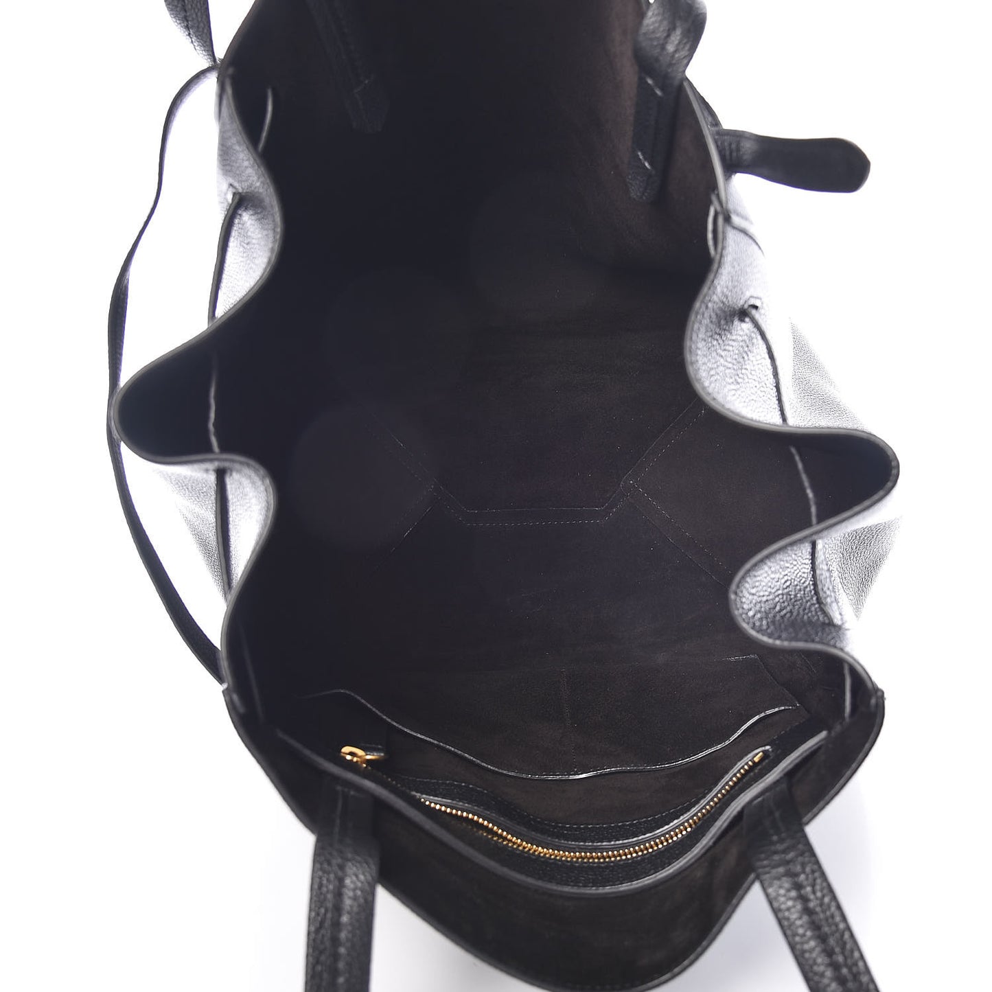 Soft Grained Calfskin Small Belt Cabas Phantom Black