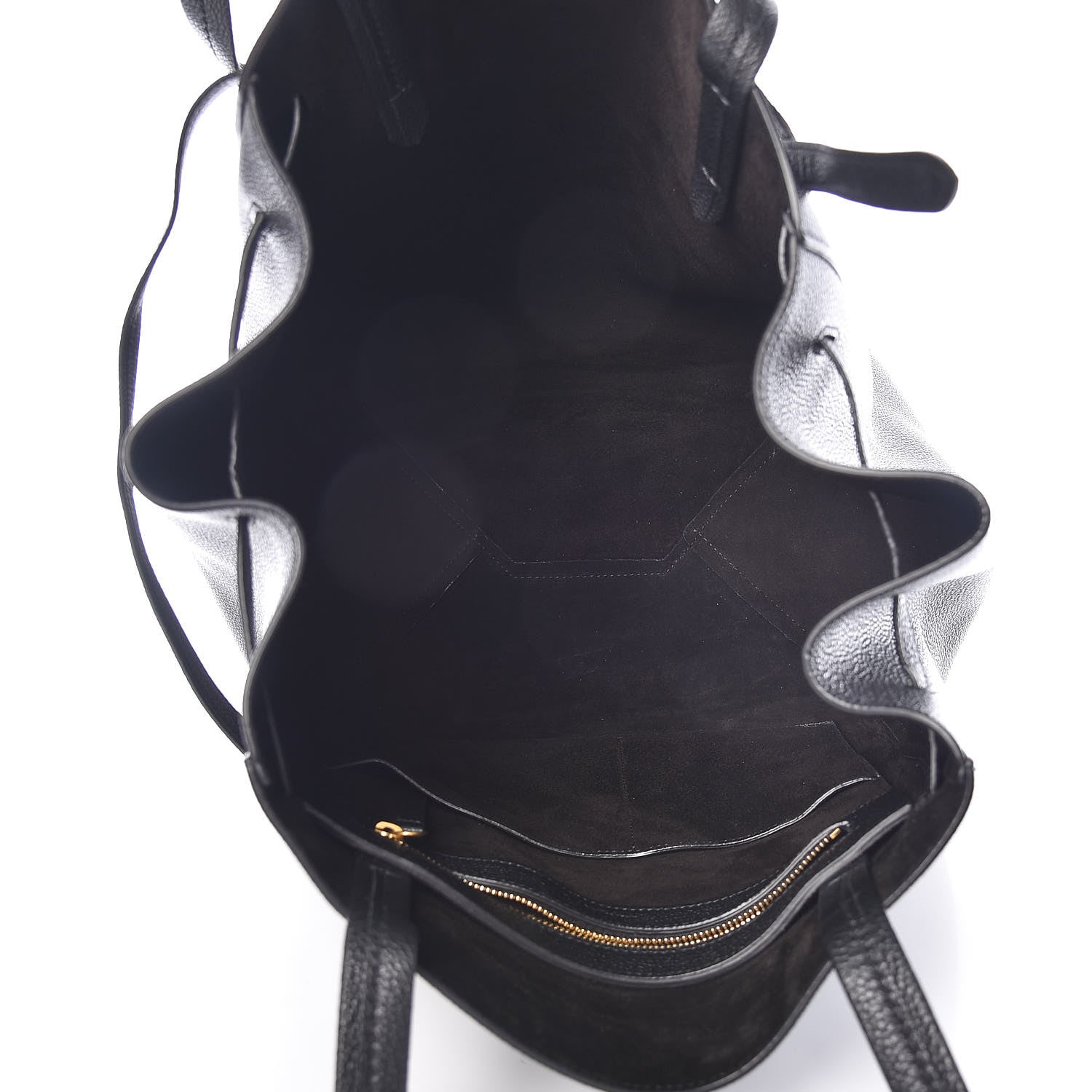 Celine Soft Grained Calfskin Small Belt Cabas Phantom Black 5 of 11