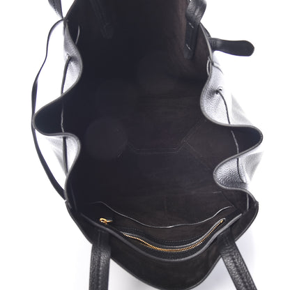 Celine Soft Grained Calfskin Small Belt Cabas Phantom Black 5 of 11