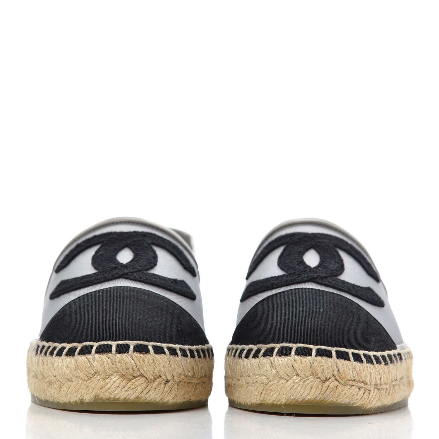 Chanel Mesh Grosgrain CC Espadrilles 41 Grey 2 of 9
