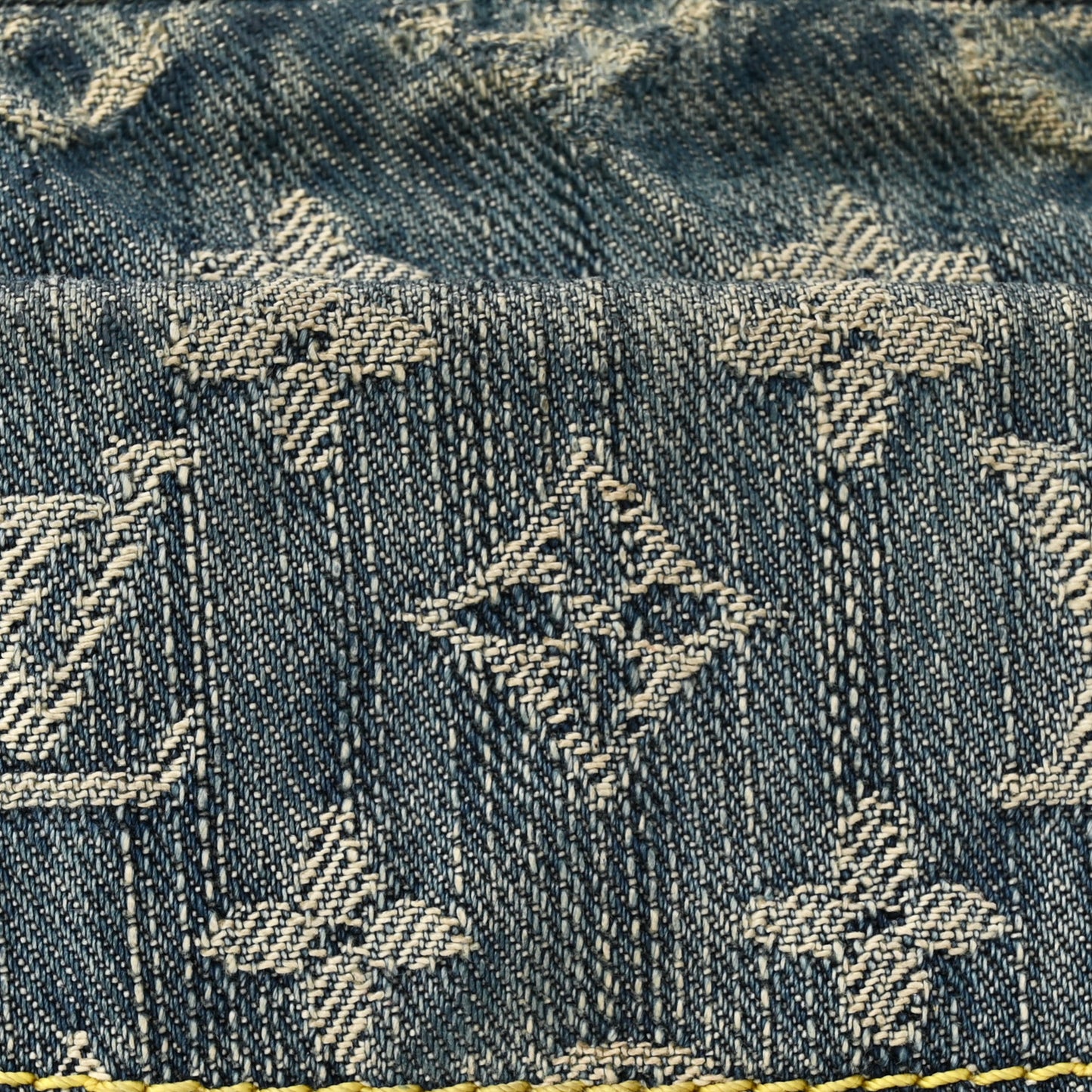 Monogram Denim Bum Bag Blue