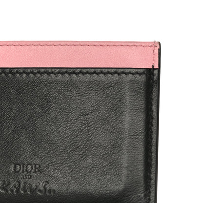 Christian Dior x KAWS Calfskin Bee Card Holder Pink Black 11 of 12