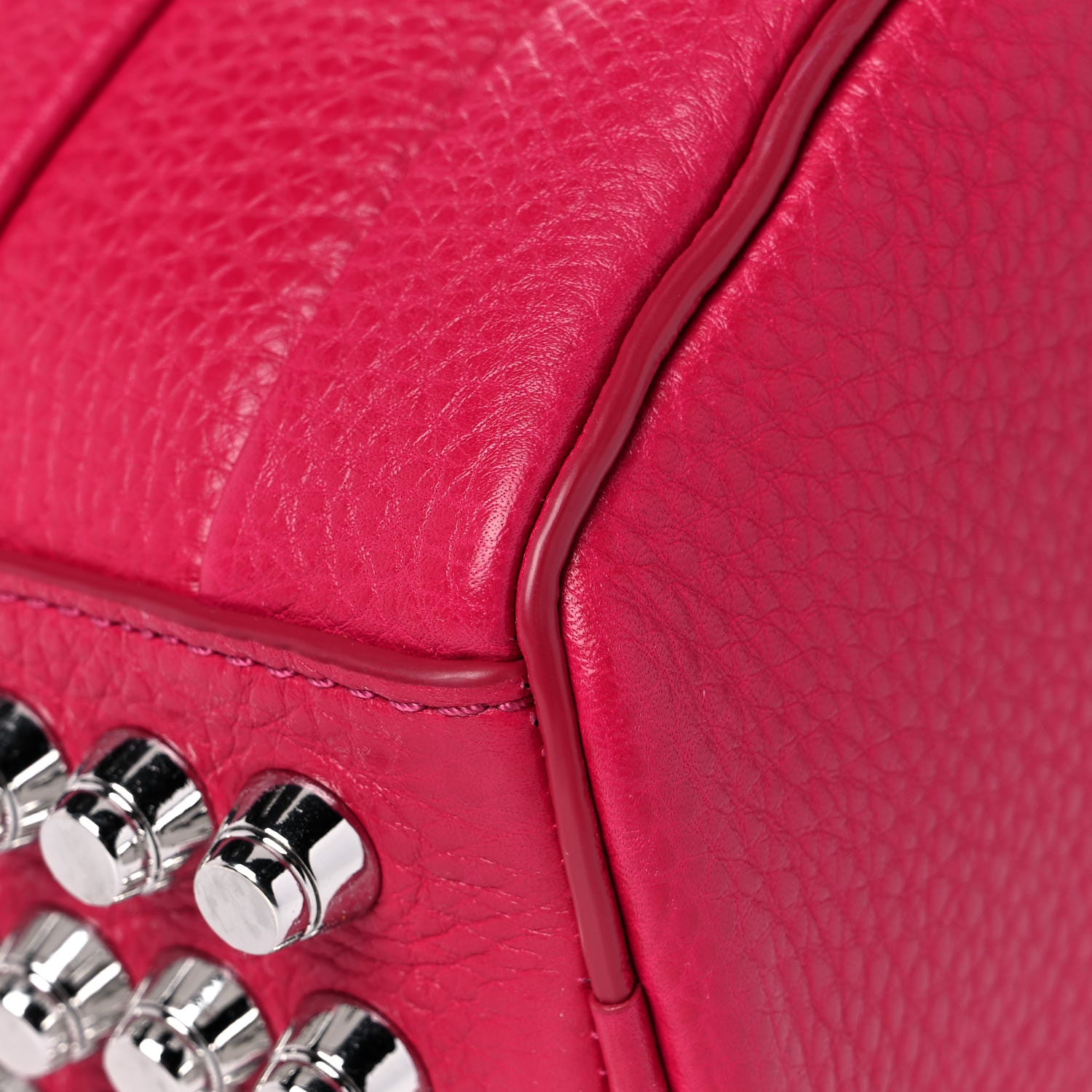 Alexander Wang Pebbled Lambskin Mini Rockie Fuchsia Rhodium Hardware 10 of 10