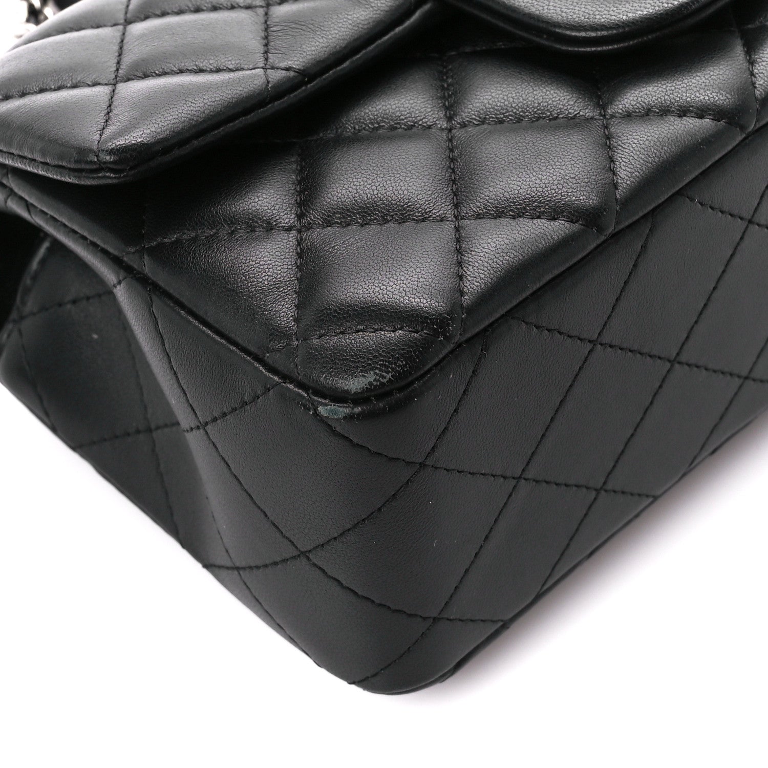 Chanel Lambskin Quilted Mini Rectangular Flap Black 10 of 11