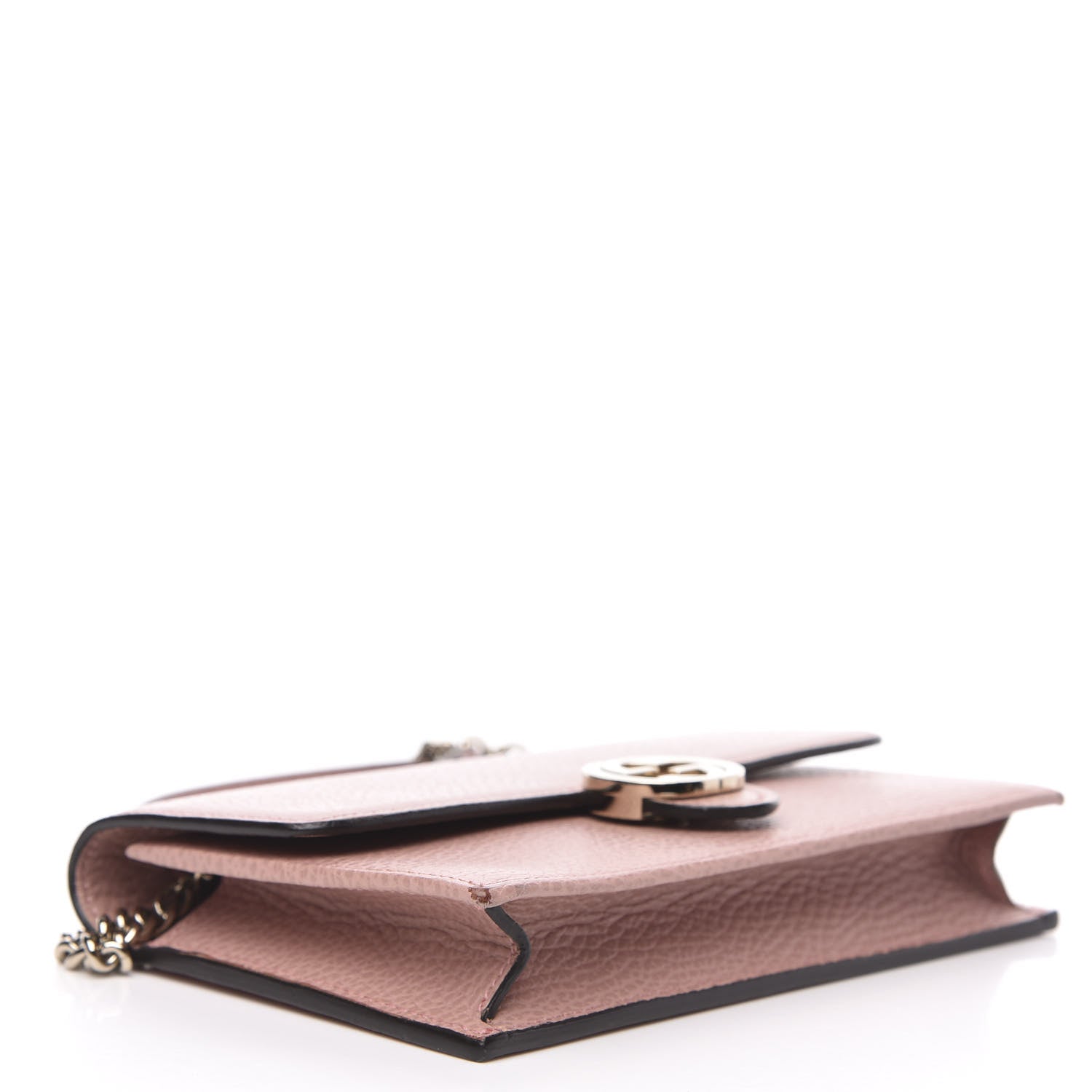 Gucci Dollar Calfskin Interlocking G Chain Wallet Soft Pink 4 of 9