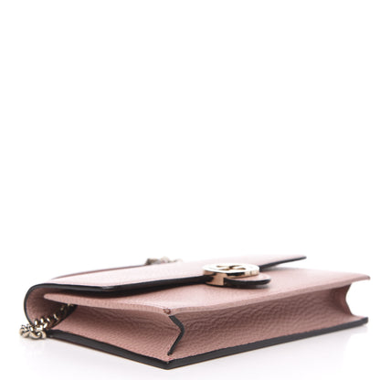 Gucci Dollar Calfskin Interlocking G Chain Wallet Soft Pink 4 of 9