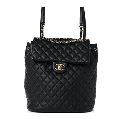 Chanel Lambskin Quilted Large Urban Spirit Backpack Black 1 of 10