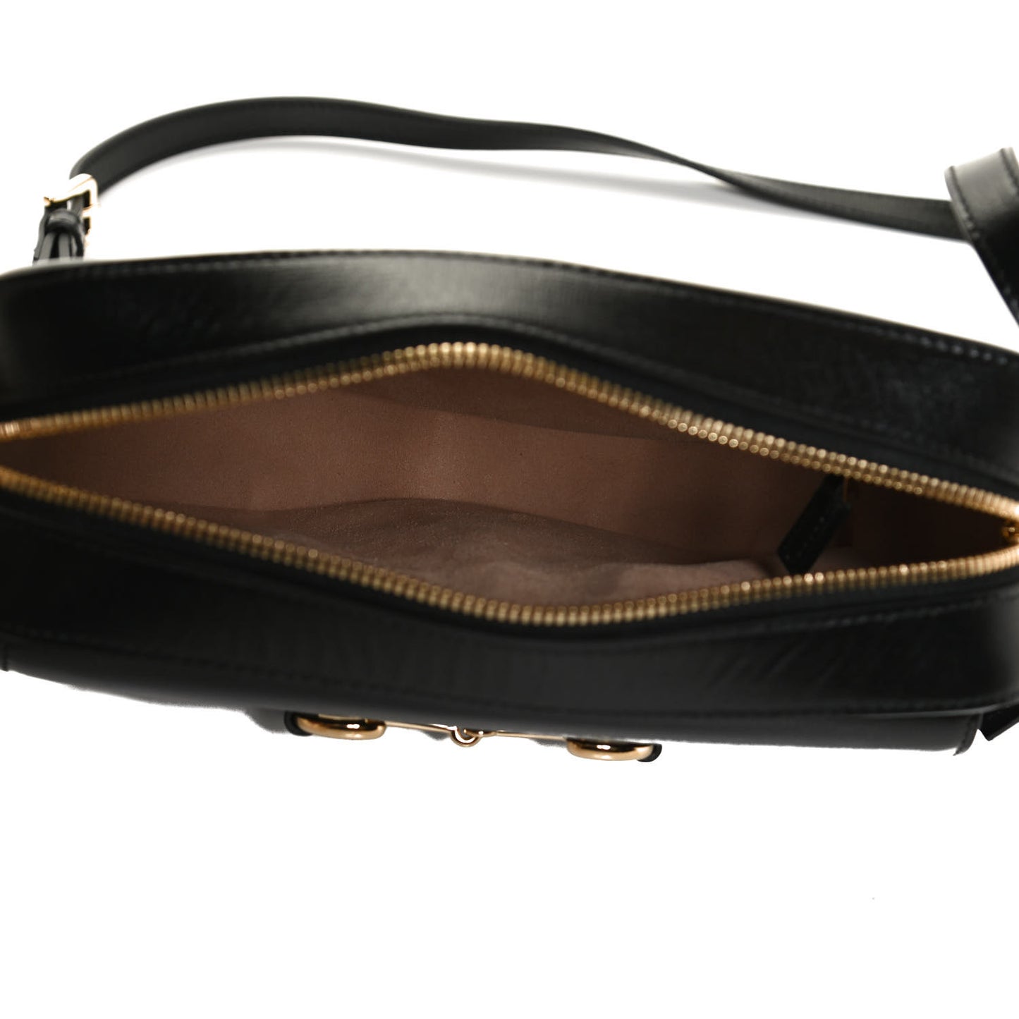 Textured Calfskin Small Horsebit 1955 Shoulder Bag Black