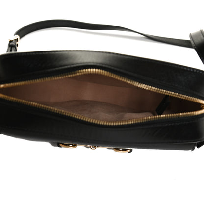 Gucci Textured Calfskin Small Horsebit 1955 Shoulder Bag Black 5 of 12