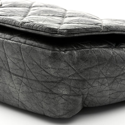 Chanel Aged Calfskin Quilted Medium Pondichery Flap Dark Grey 10 of 10