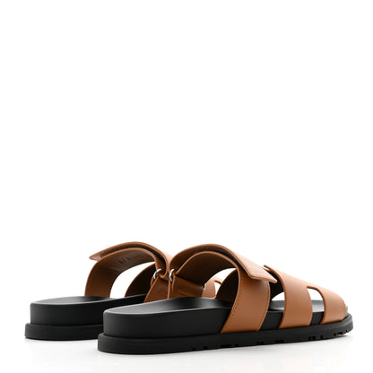 Hermes Calfskin Mens Chypre Sandals 40.5 Naturel 4 of 9