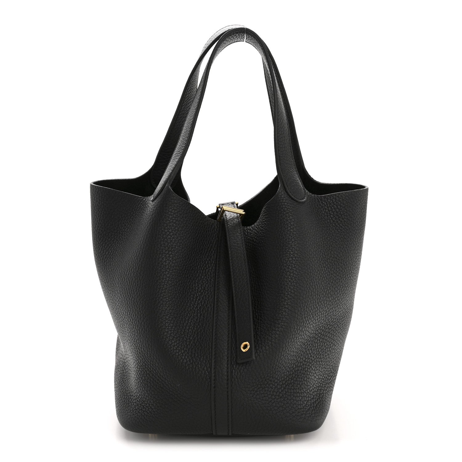 Hermes Taurillon Clemence Picotin Lock 22 MM Black 1 of 11