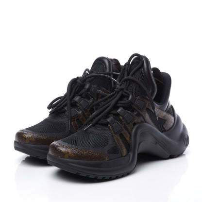 Louis Vuitton Calfskin Patent Monogram LV Archlight Sneakers 35.5 Black 2 of 11