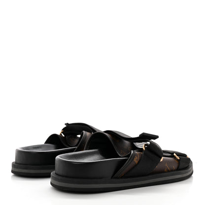 Louis Vuitton Monogram Eclipse Mens Honolulu Mules 7.5 Black 4 of 14