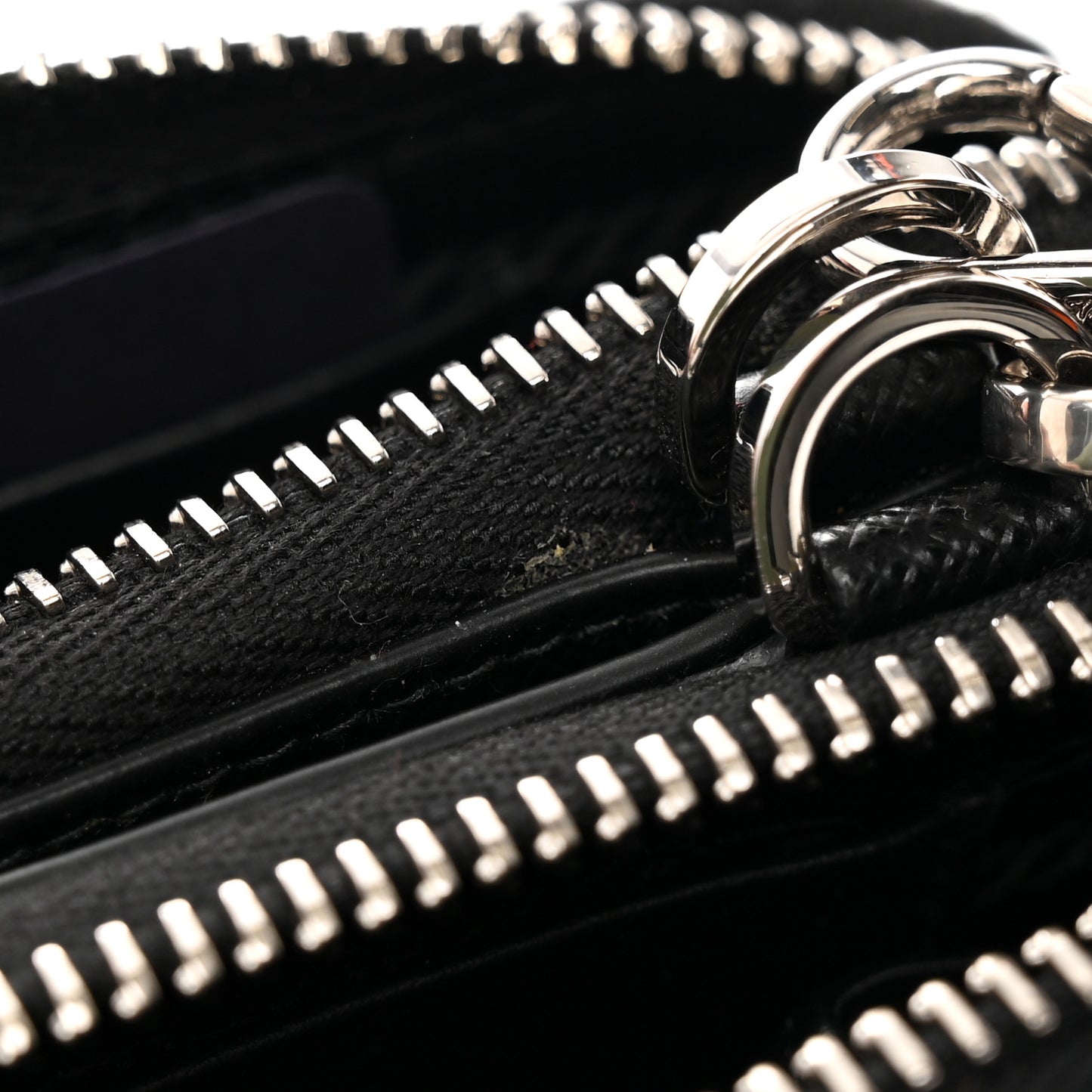 Saffiano Mini Triangle Crossbody Pouch Black
