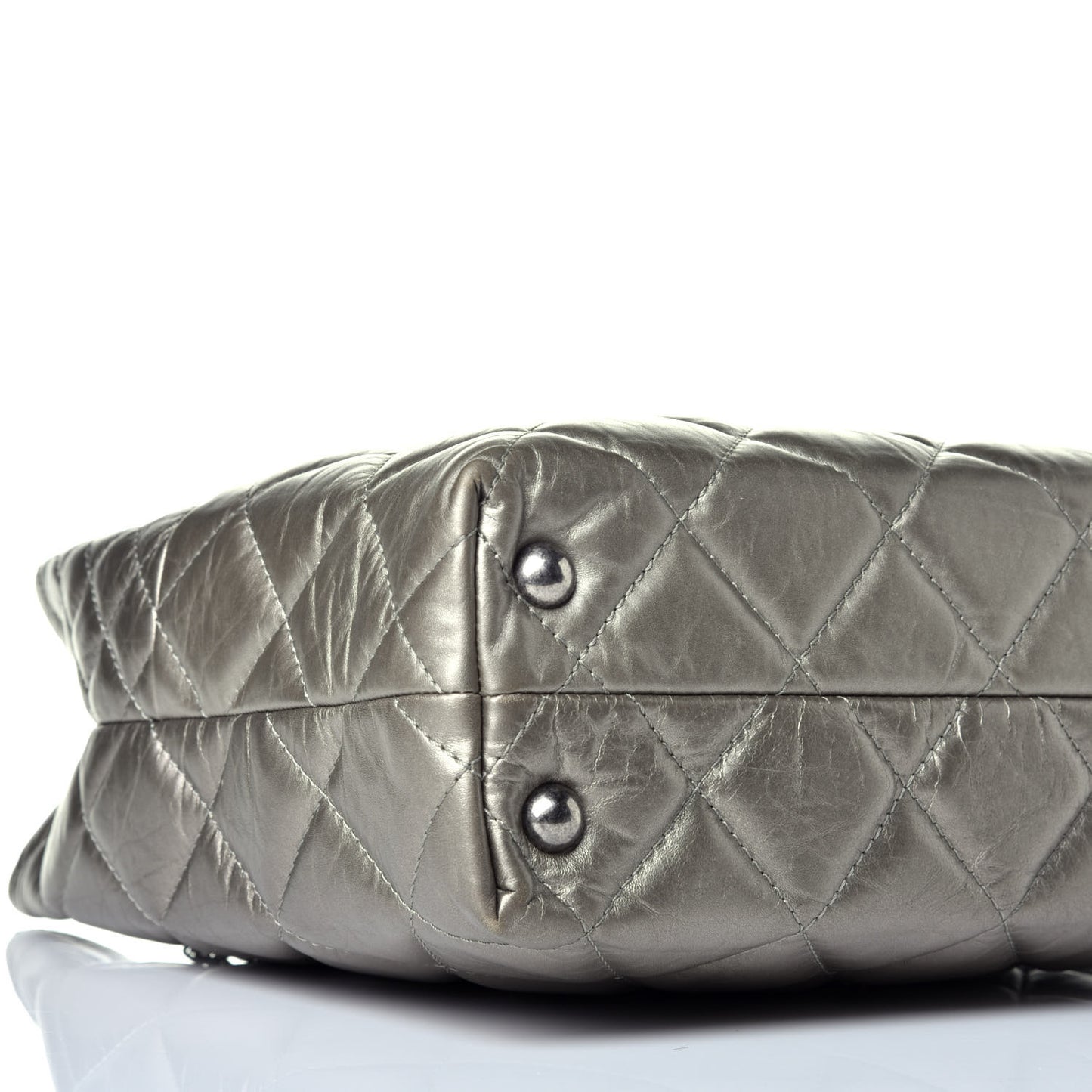 Aged Calfskin Quilted Reissue 2.55 Tote Light Gold