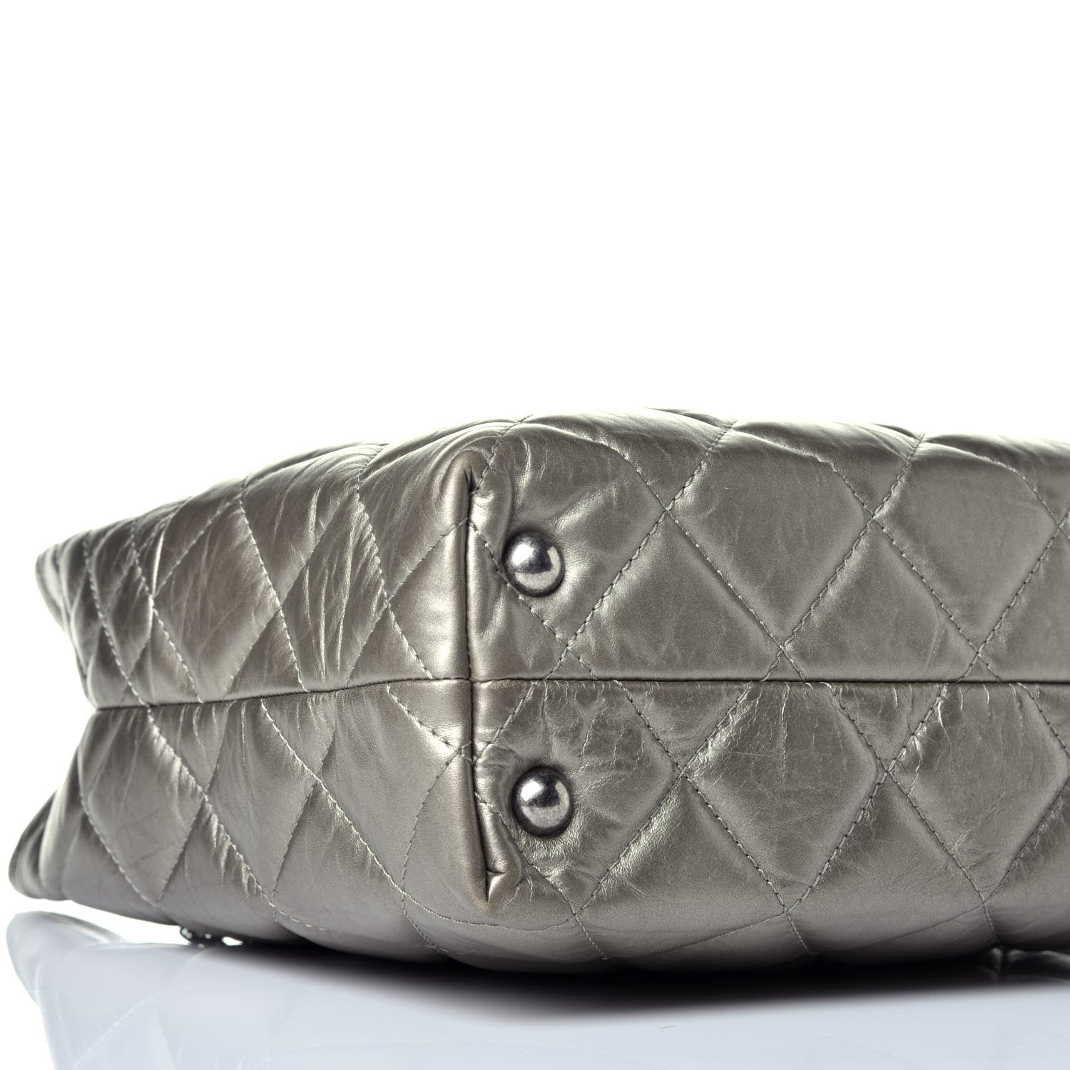 Chanel Aged Calfskin Quilted Reissue 2.55 Tote Light Gold 8 of 9