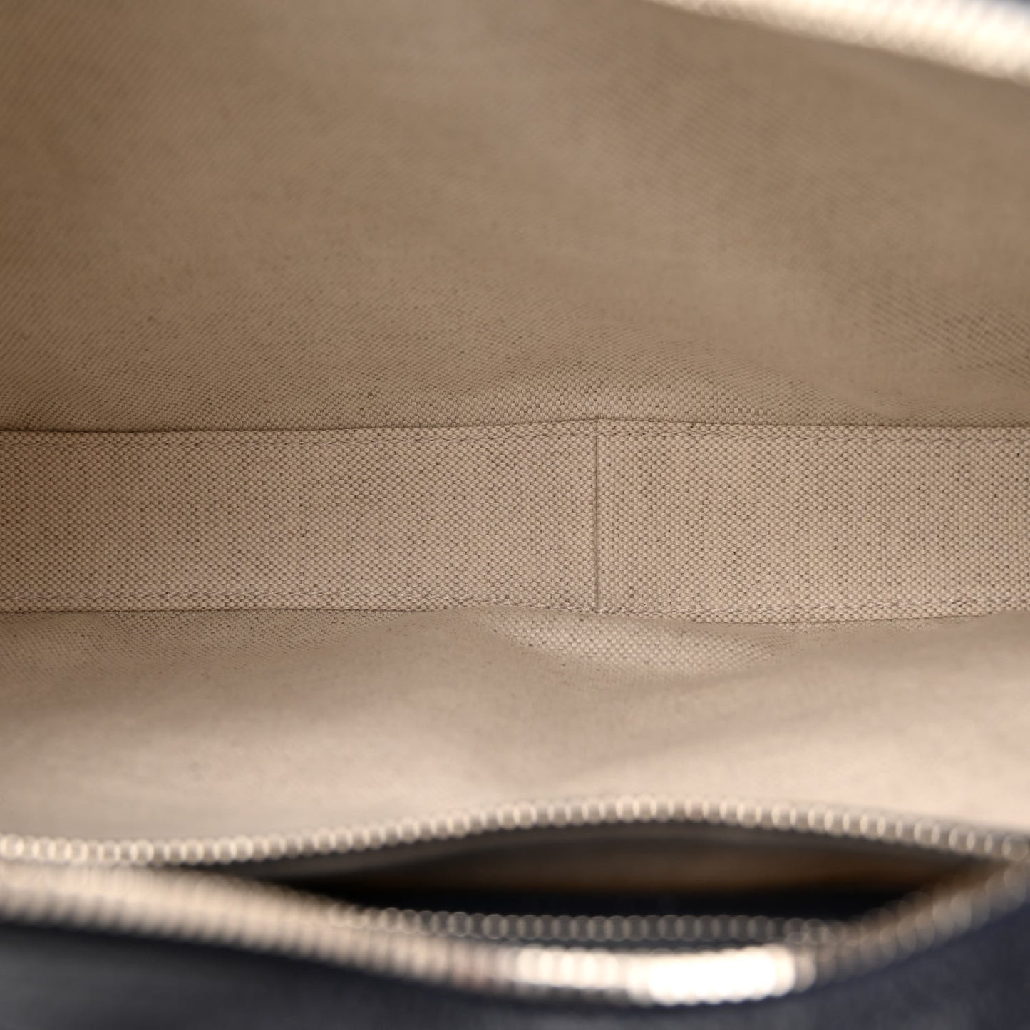 GG Supreme Monogram Textured Calfskin Web Large Attache Shoulder Bag Beige Blue