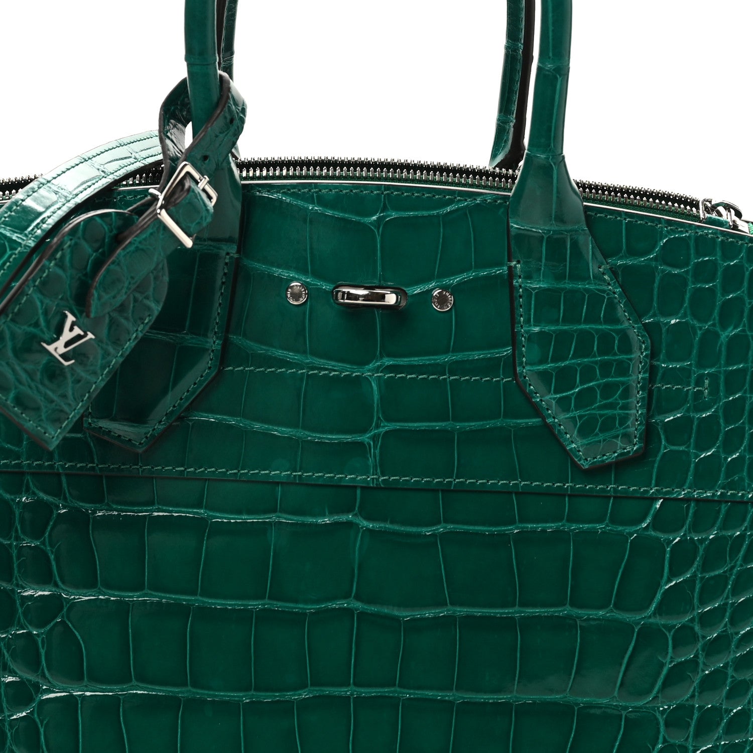 Louis Vuitton Alligator City Steamer MM Emeraude 7 of 9