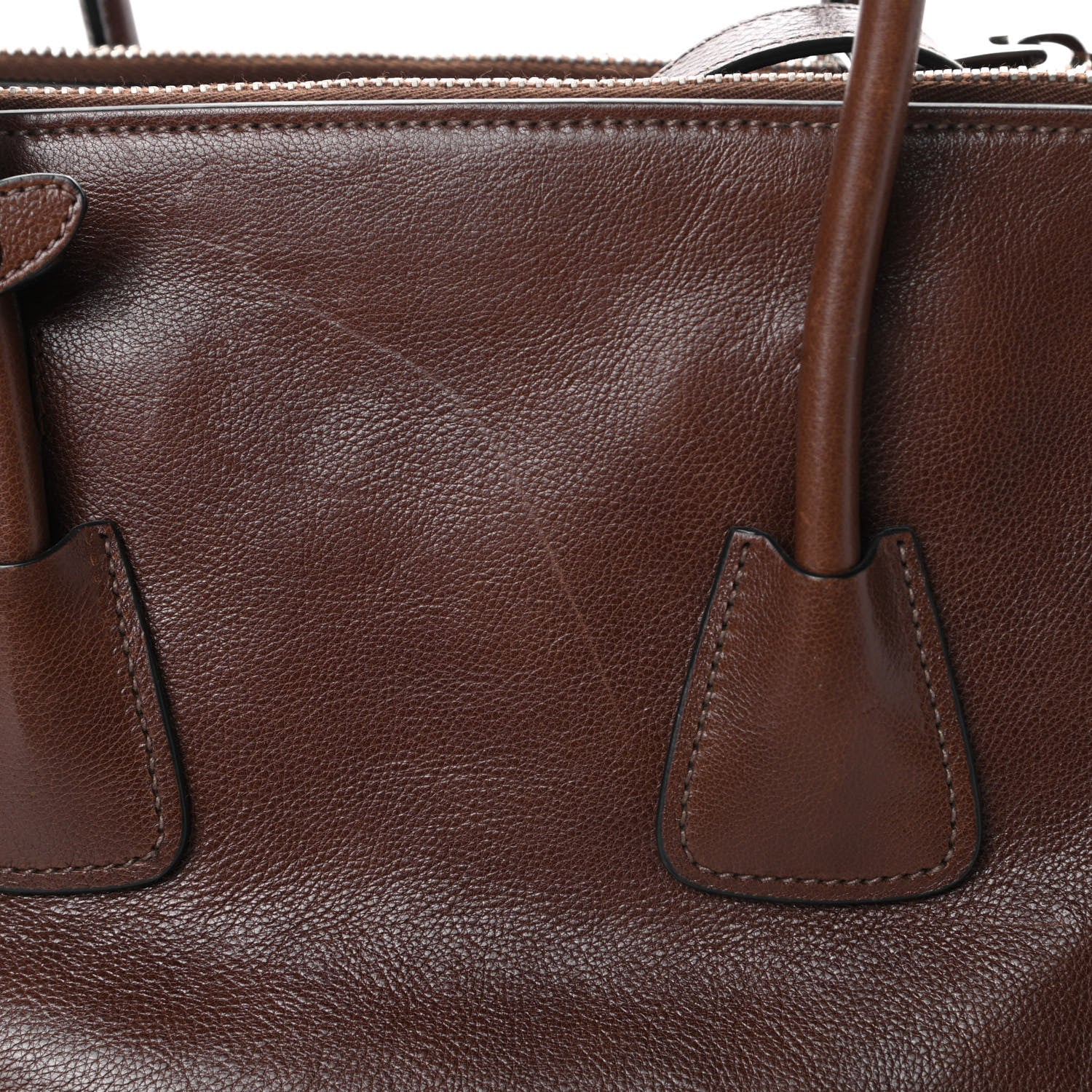 Prada Glace Calf Twin Pocket Tote Bruciato 18 of 18