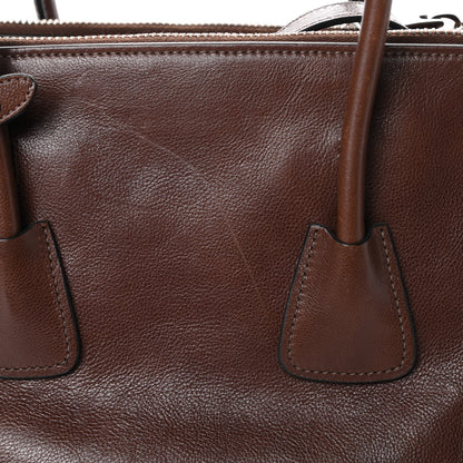 Prada Glace Calf Twin Pocket Tote Bruciato 18 of 18