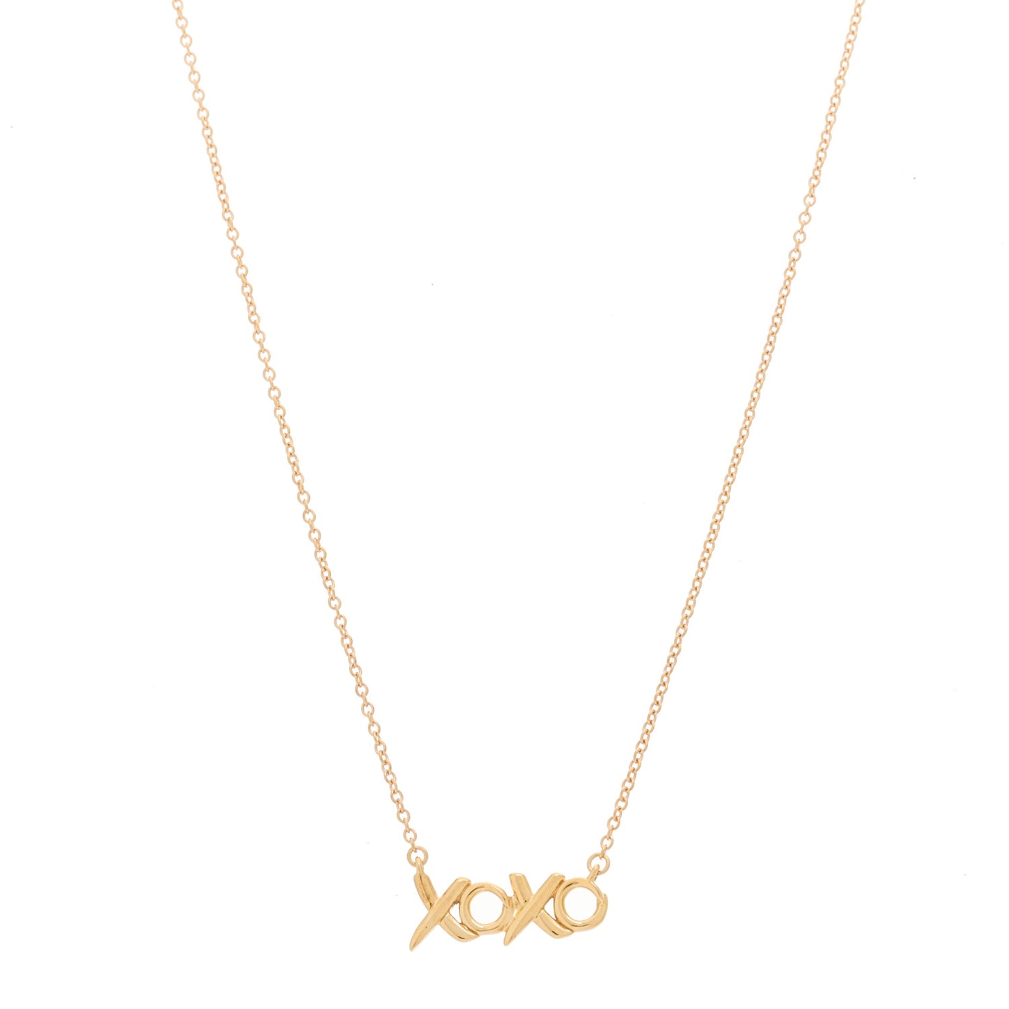 18K Rose Gold Paloma Picasso Small Love and Kisses Pendant Necklace