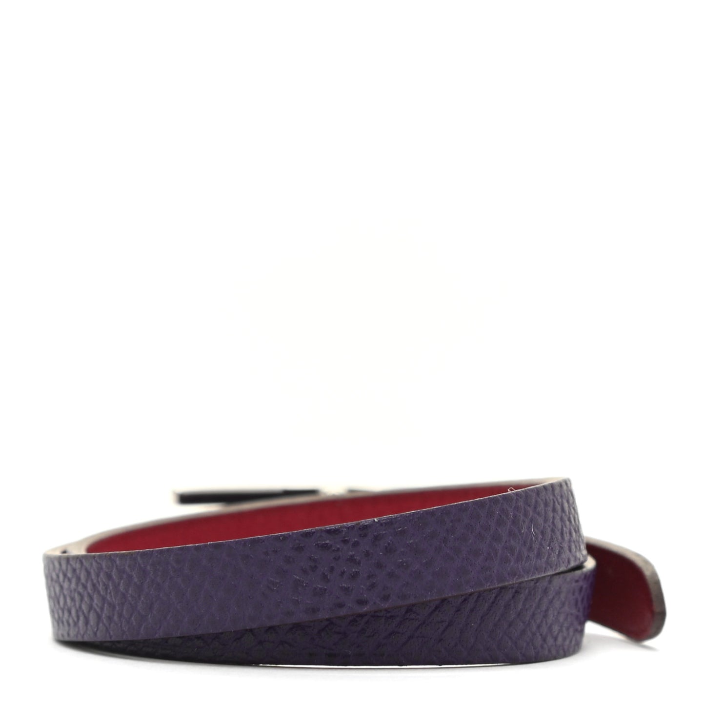 Epsom Swift Behapi Double Tour Bracelet L Iris Rubis